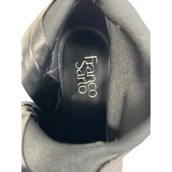 Franco Sarto Women's Black Leather Shaneen Peat Pointed Toe Ankle Booties Sz 8 - Picture 9 of 14
